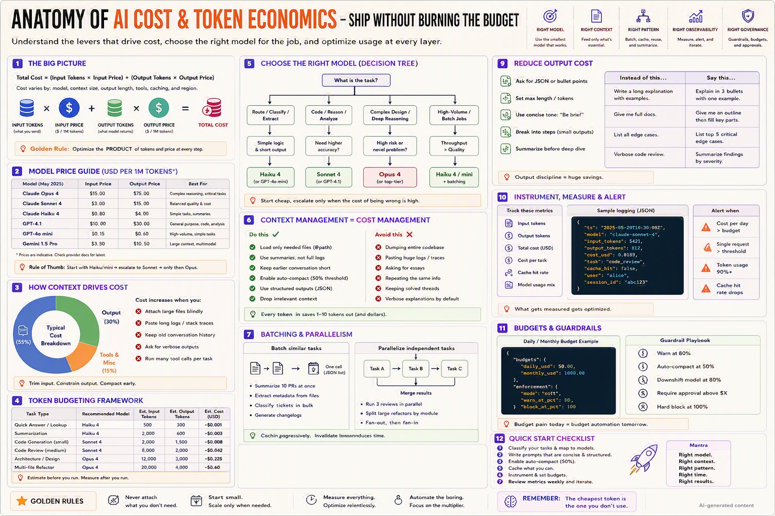 Poster: Anatomy of AI Cost & Token Economics